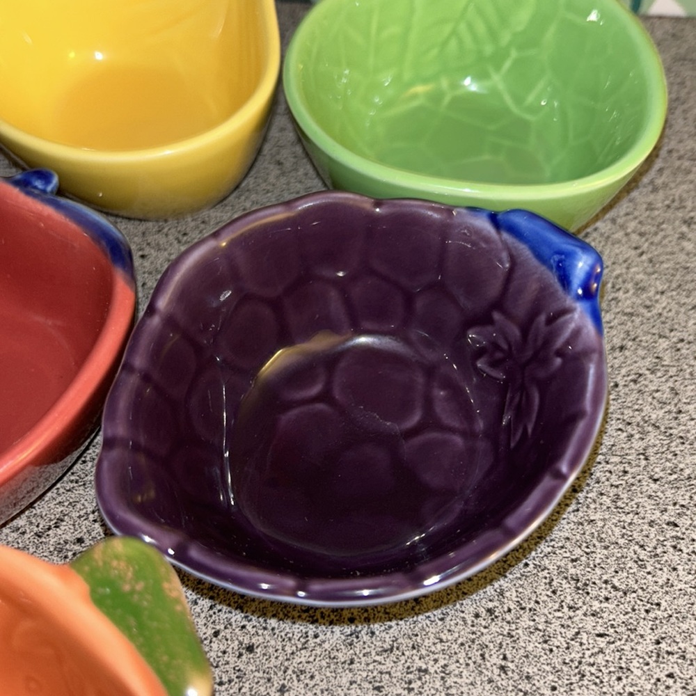 English set of 5 fruit ceramic pinch bowls - Picture 8 of 12